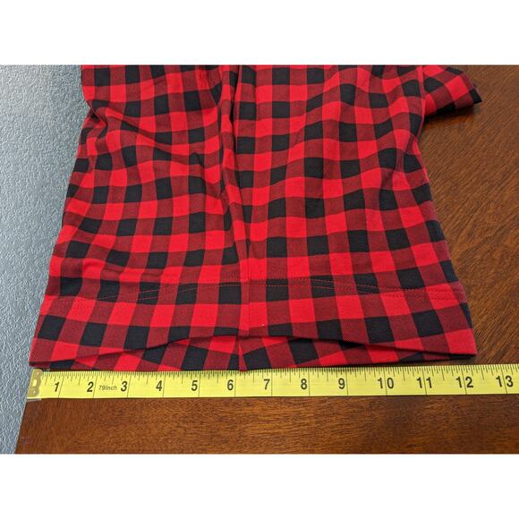 Old Navy Buffalo Plaid‎ Leggings XS Tall Black Red High Waisted Check Mid Rise - Picture 4 of 7